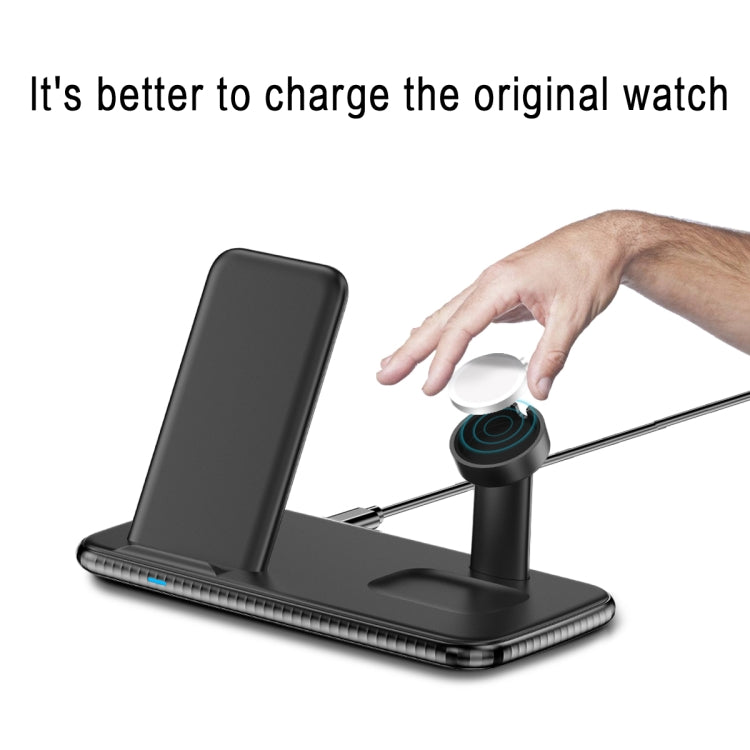 V5 4 in 1 Quick Wireless Charger for iPhone, Apple Watch, AirPods and other Android Smart Phones(Black)
