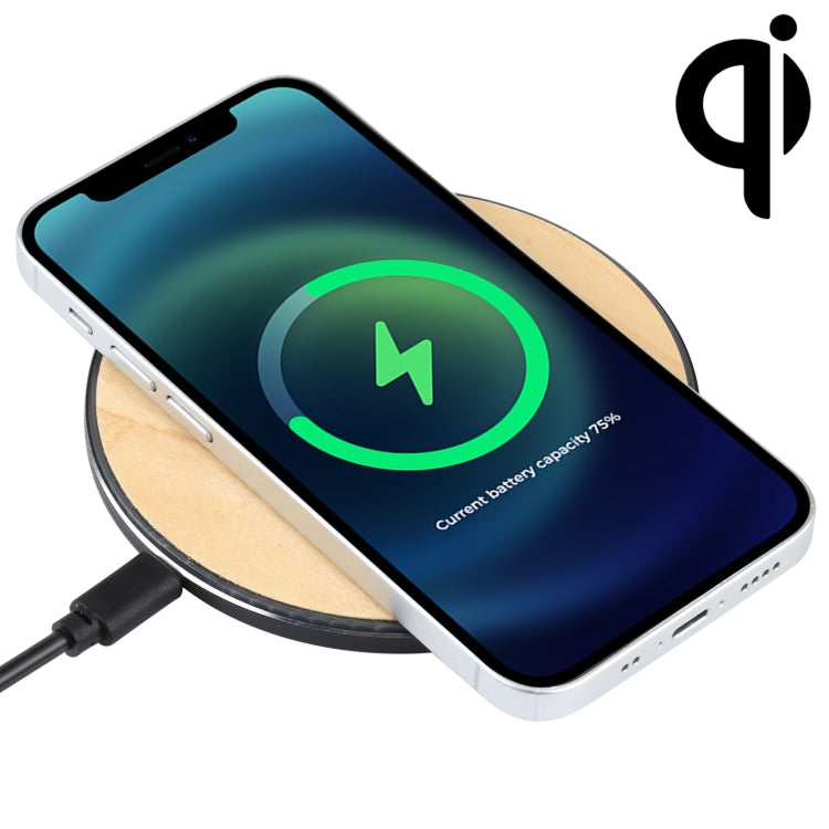GY-68 QI Standard Wooden Round Wireless Charger
