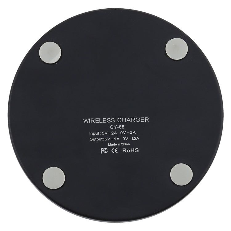 GY-68 QI Standard Wooden Round Wireless Charger