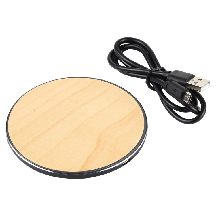 GY-68 QI Standard Wooden Round Wireless Charger