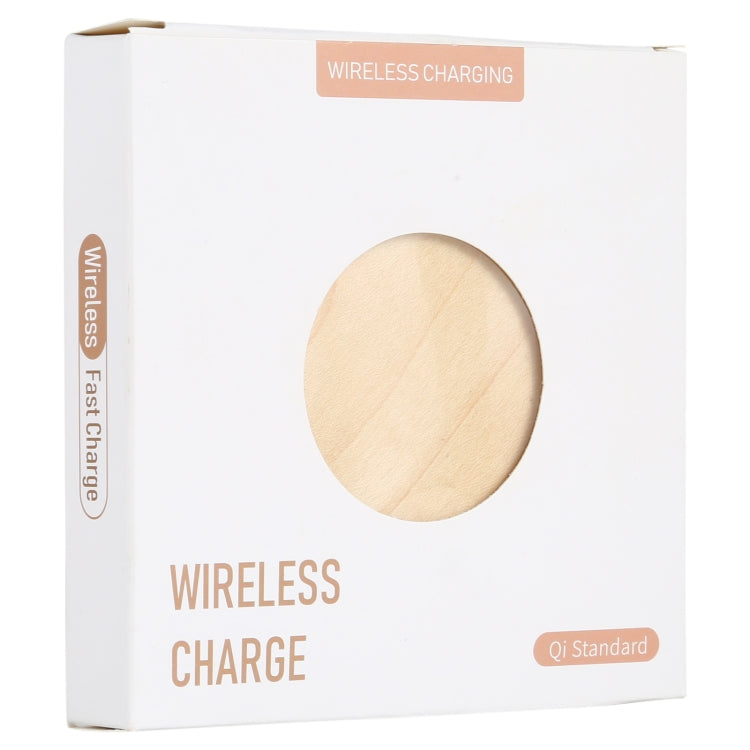 GY-68 QI Standard Wooden Round Wireless Charger