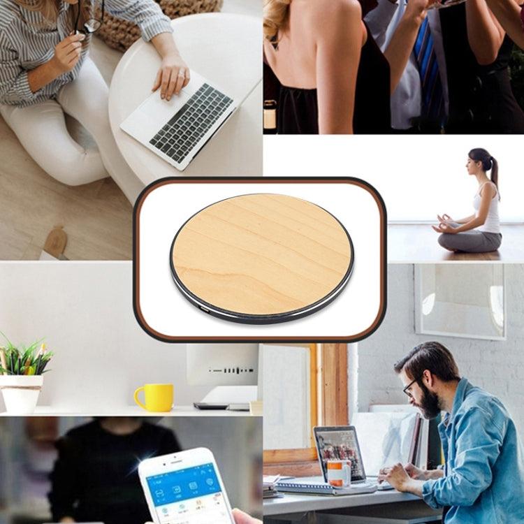 GY-68 QI Standard Wooden Round Wireless Charger