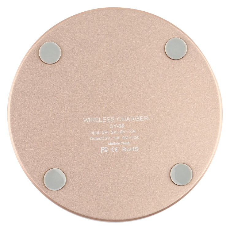 GY-68 QI Standard Wooden Round Wireless Charger