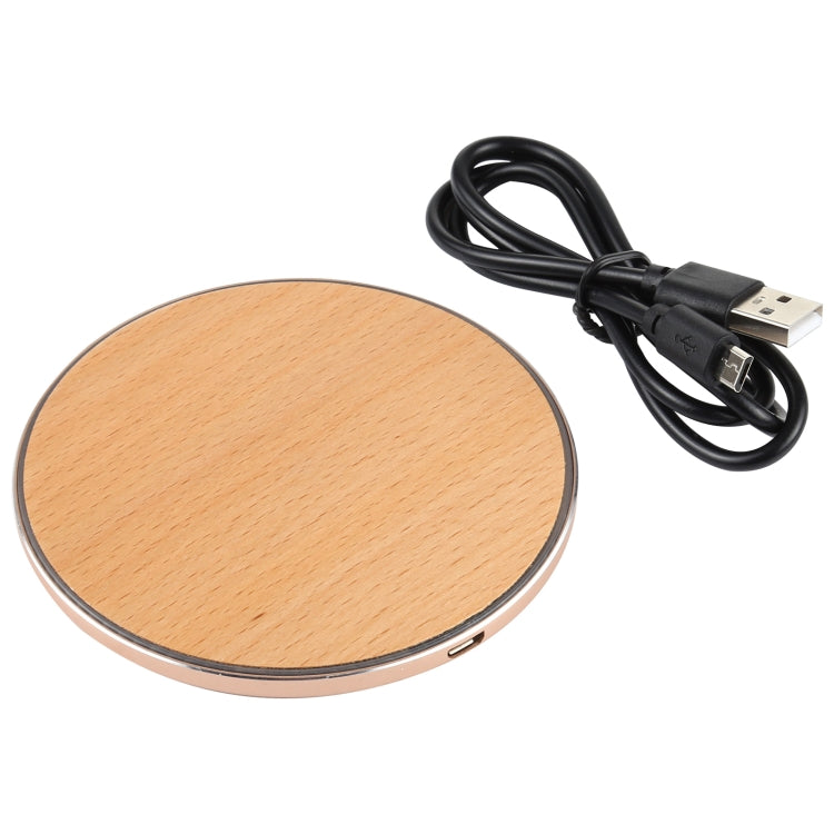 GY-68 QI Standard Wooden Round Wireless Charger
