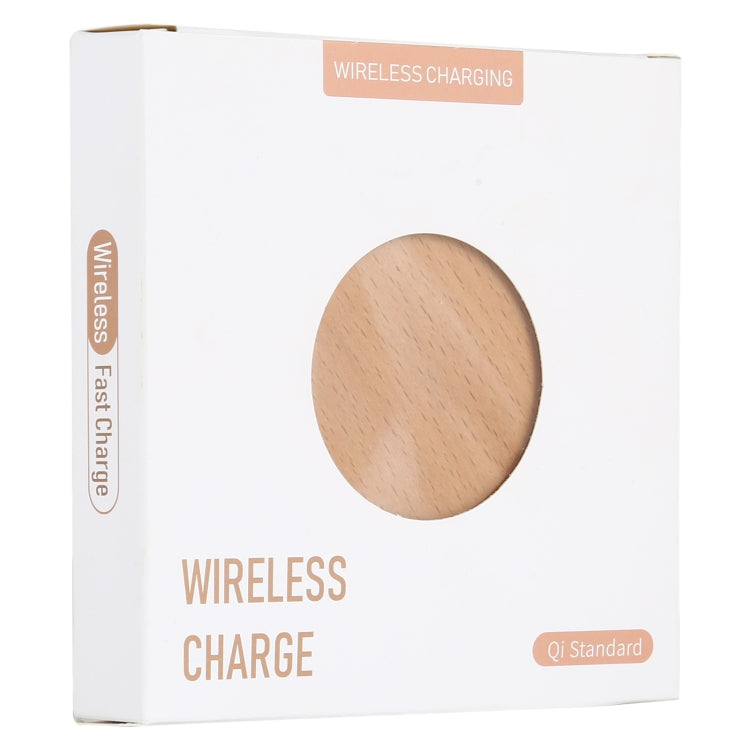 GY-68 QI Standard Wooden Round Wireless Charger