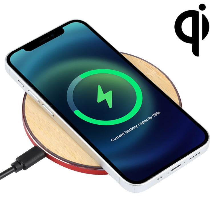 GY-68 QI Standard Wooden Round Wireless Charger
