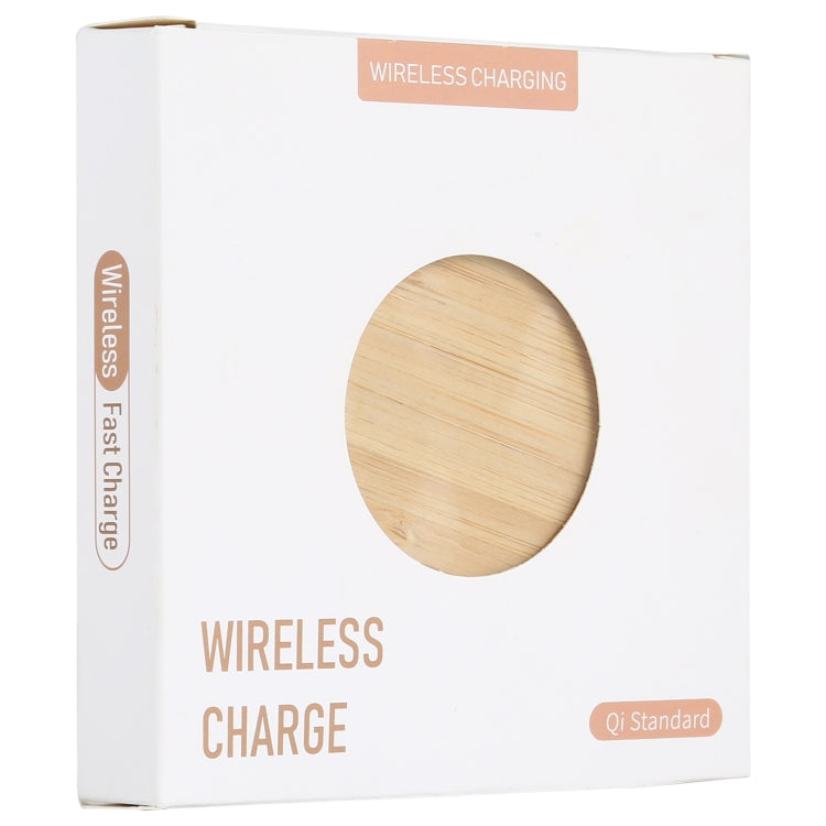 GY-68 QI Standard Wooden Round Wireless Charger
