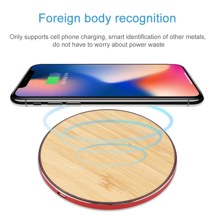 GY-68 QI Standard Wooden Round Wireless Charger