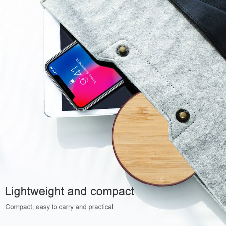 GY-68 QI Standard Wooden Round Wireless Charger