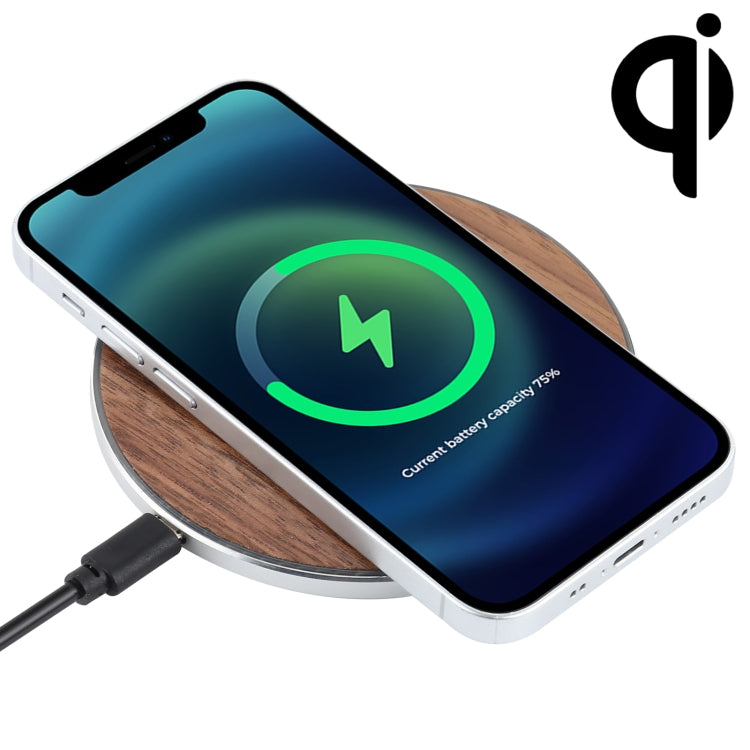 GY-68 QI Standard Wooden Round Wireless Charger