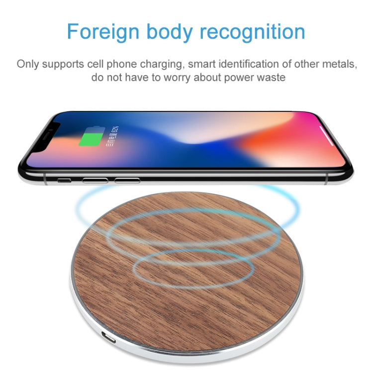 GY-68 QI Standard Wooden Round Wireless Charger