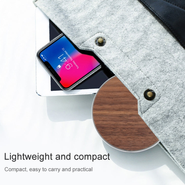 GY-68 QI Standard Wooden Round Wireless Charger