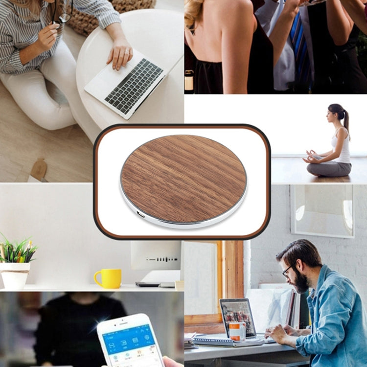 GY-68 QI Standard Wooden Round Wireless Charger