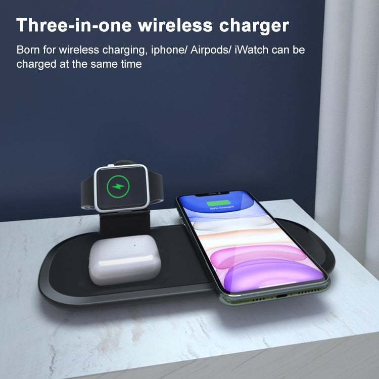 OJD-55 3 in 1 15W Multi-function Fast Charging Wireless Charger for iPhones & iWatches & AirPods