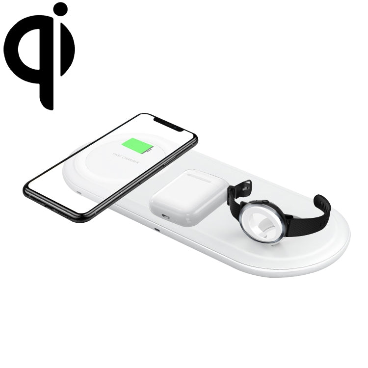 OJD-56 3 in 1 10W Multi-function Fast Charging Wireless Charger for Phones & iWatches & AirPods