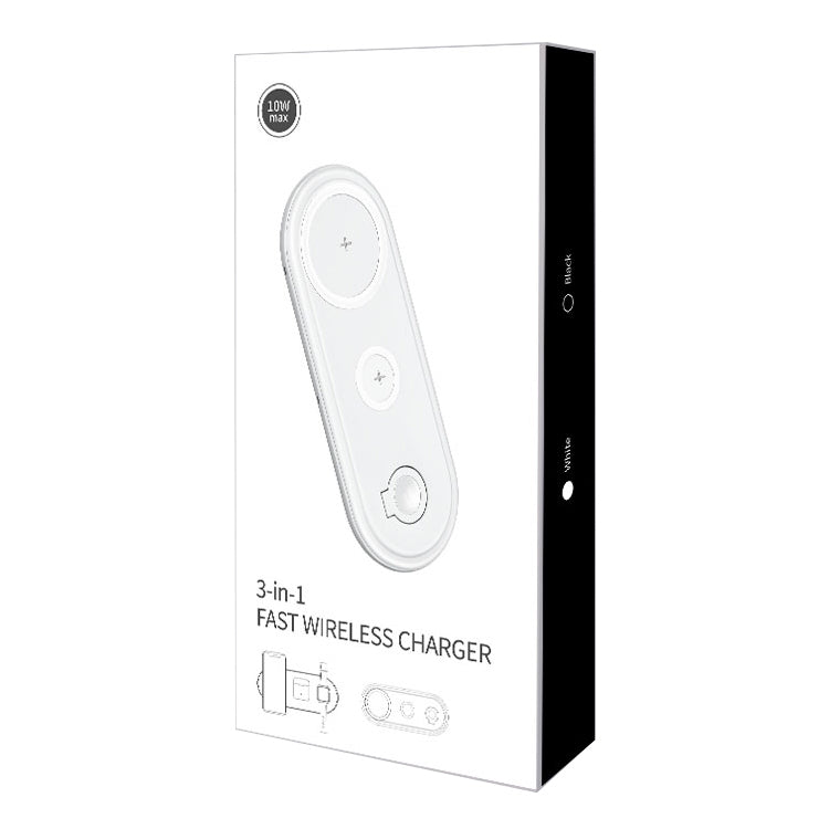 OJD-56 3 in 1 10W Multi-function Fast Charging Wireless Charger for Phones & iWatches & AirPods