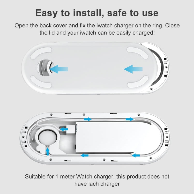 OJD-56 3 in 1 10W Multi-function Fast Charging Wireless Charger for Phones & iWatches & AirPods