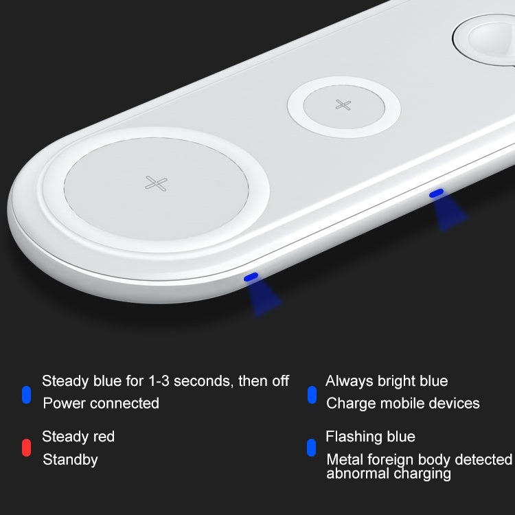 OJD-56 3 in 1 10W Multi-function Fast Charging Wireless Charger for Phones & iWatches & AirPods