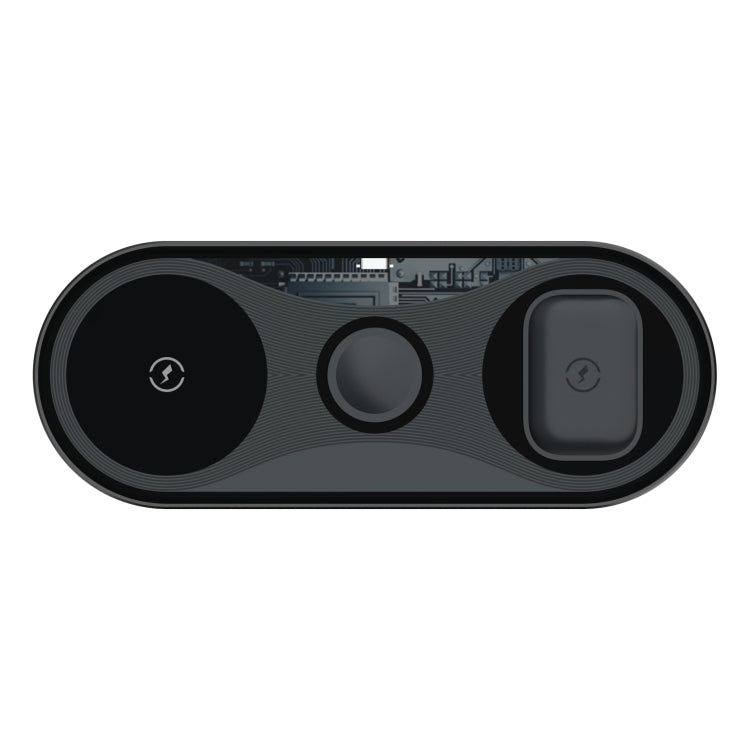 X399 3 in 1 QI Wireless Charger for iPhone & AirPods & Apple Watch(Black)