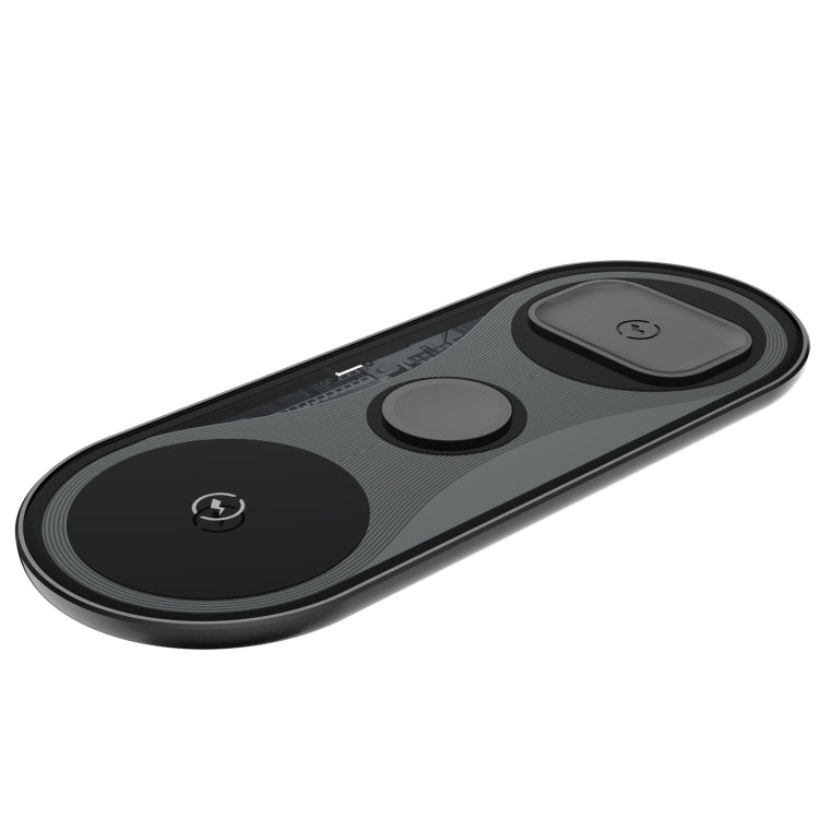 X399 3 in 1 QI Wireless Charger for iPhone & AirPods & Apple Watch(Black)