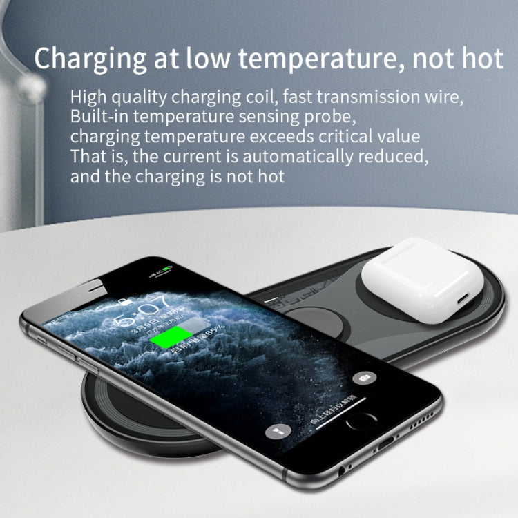 X399 3 in 1 QI Wireless Charger for iPhone & AirPods & Apple Watch(Black)