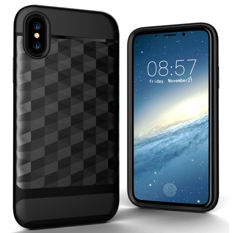 For iPhone X / XS 3D Diamond PC + TPU Combination Protective Case