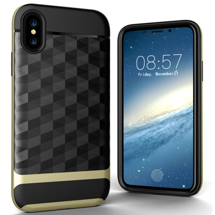 For iPhone X / XS 3D Diamond PC + TPU Combination Protective Case