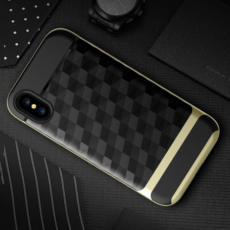 For iPhone X / XS 3D Diamond PC + TPU Combination Protective Case