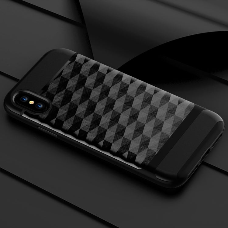 For iPhone X / XS 3D Diamond PC + TPU Combination Protective Case