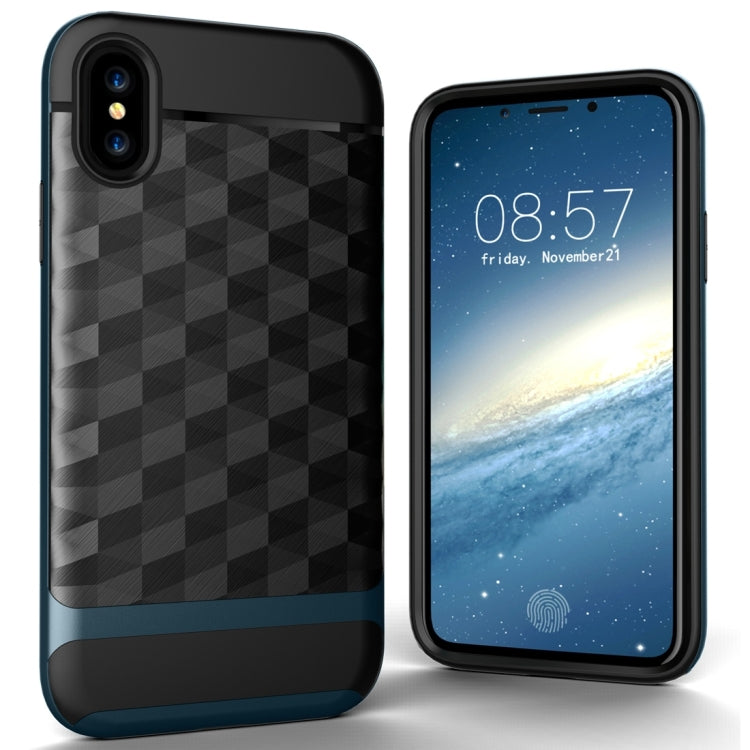 For iPhone X / XS 3D Diamond PC + TPU Combination Protective Case