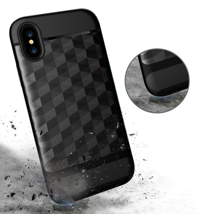 For iPhone X / XS 3D Diamond PC + TPU Combination Protective Case