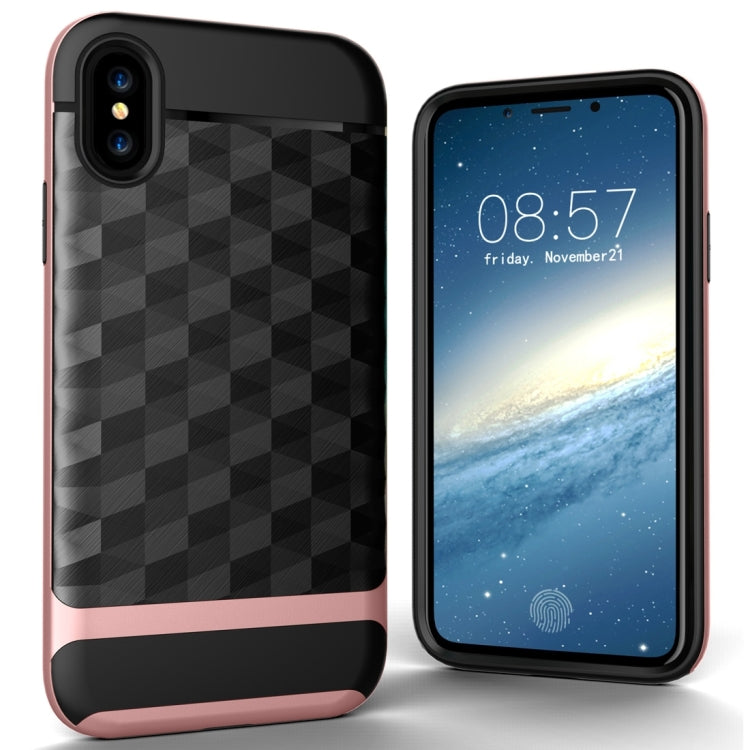 For iPhone X / XS 3D Diamond PC + TPU Combination Protective Case