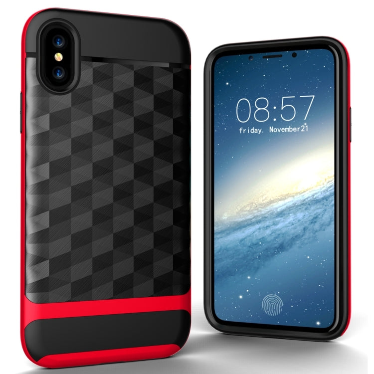 For iPhone X / XS 3D Diamond PC + TPU Combination Protective Case