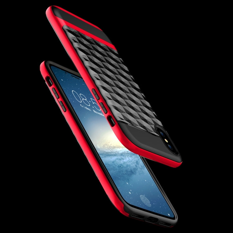For iPhone X / XS 3D Diamond PC + TPU Combination Protective Case