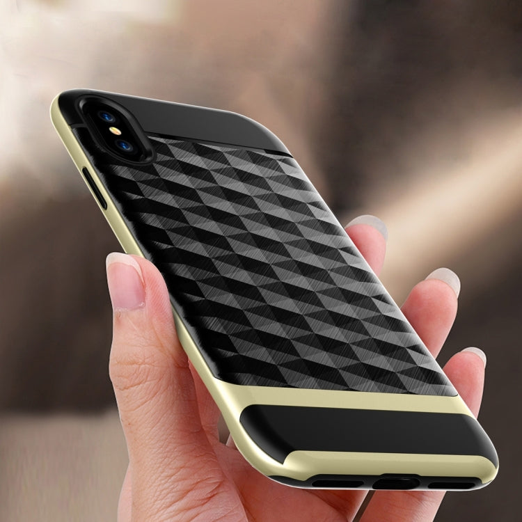 For iPhone X / XS 3D Diamond PC + TPU Combination Protective Case