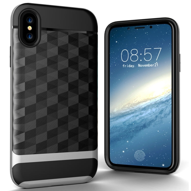 For iPhone X / XS 3D Diamond PC + TPU Combination Protective Case