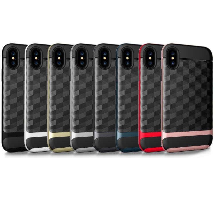For iPhone X / XS 3D Diamond PC + TPU Combination Protective Case