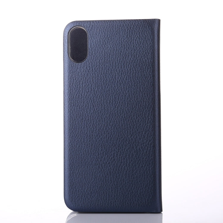 For iPhone X / XS Litchi Texture PU + PC Horizontal Flip Leather Case with Card Slot