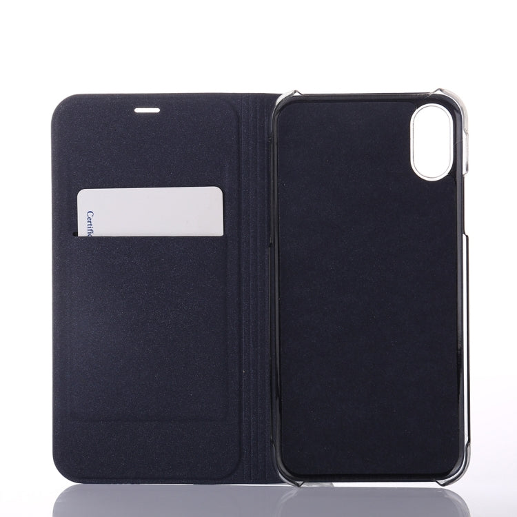 For iPhone X / XS Litchi Texture PU + PC Horizontal Flip Leather Case with Card Slot