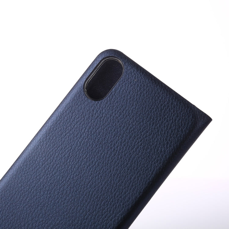For iPhone X / XS Litchi Texture PU + PC Horizontal Flip Leather Case with Card Slot