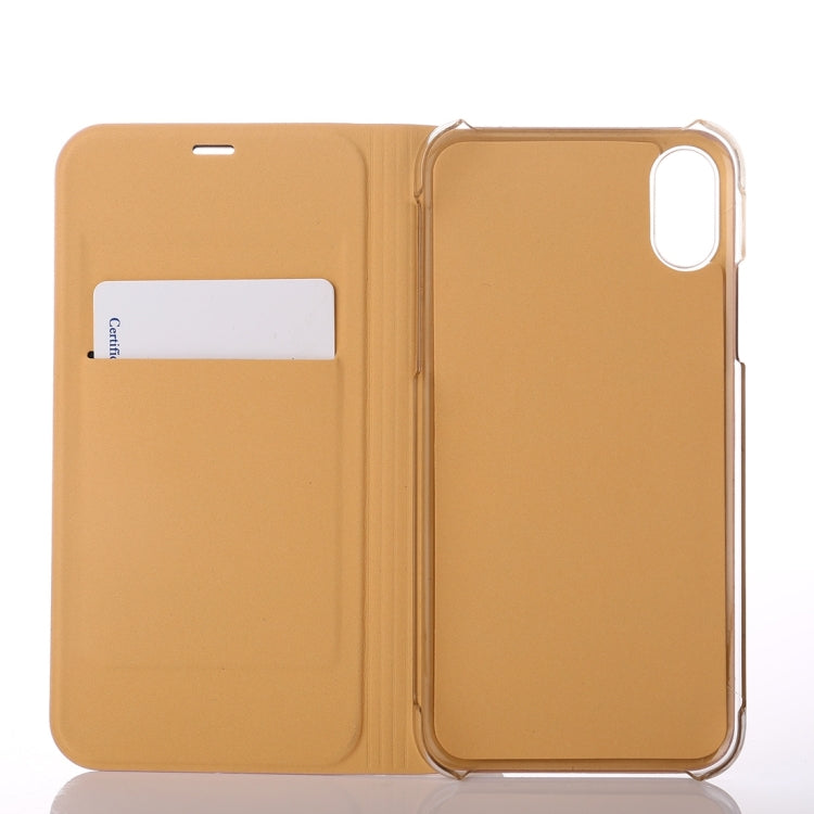 For iPhone X / XS Litchi Texture PU + PC Horizontal Flip Leather Case with Card Slot