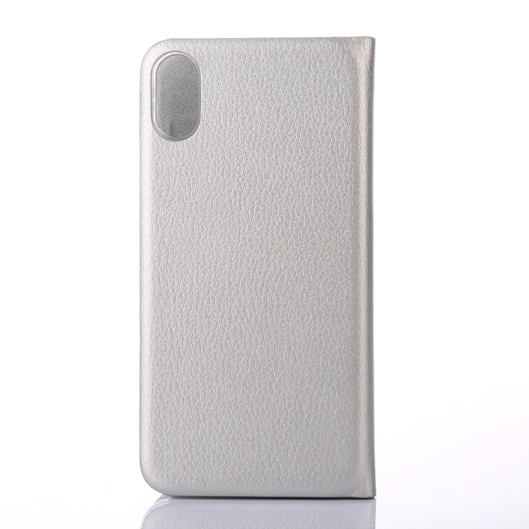 For iPhone X / XS Litchi Texture PU + PC Horizontal Flip Leather Case with Card Slot