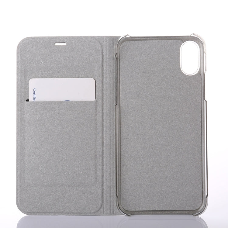 For iPhone X / XS Litchi Texture PU + PC Horizontal Flip Leather Case with Card Slot