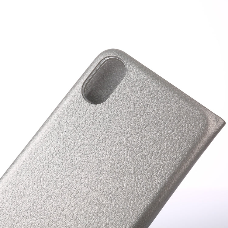 For iPhone X / XS Litchi Texture PU + PC Horizontal Flip Leather Case with Card Slot
