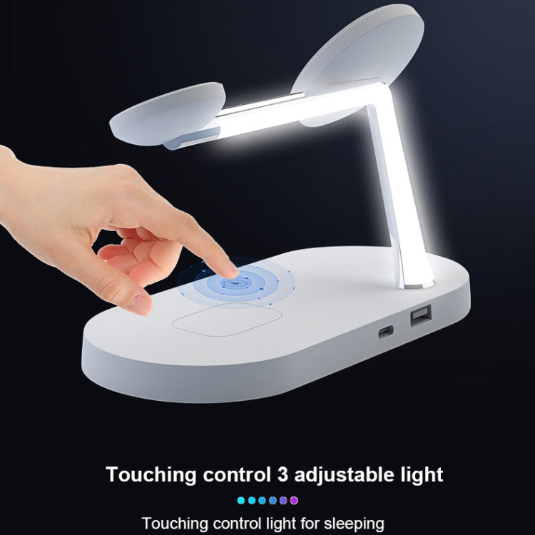 T268 5 in 1 15W Multi-function Magnetic Wireless Charger for iPhone 12 Series & Apple Watchs & AirPods 1 / 2 / Pro, with LED Light