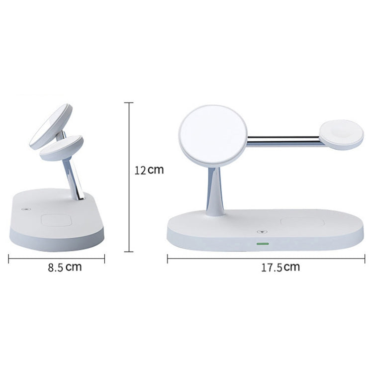 T268 5 in 1 15W Multi-function Magnetic Wireless Charger for iPhone 12 Series & Apple Watchs & AirPods 1 / 2 / Pro, with LED Light