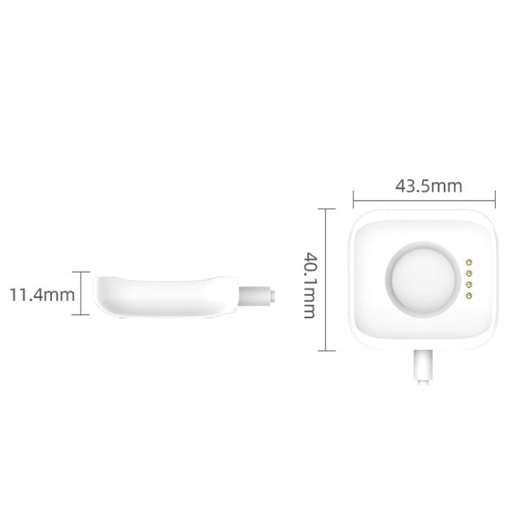For OPPO Watch 46mm Smart Watch Magnetic Charger Charging Base(White)