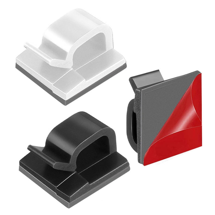 HG2392 50 PCS Desktop Data Cable Organizer Fixing Clip, Gum Type: 3M
