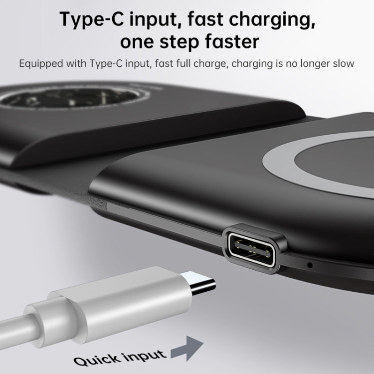 WS39A 15W Foldable Dual Wireless Charger Base for Mobile Phones & Apple Watches & AirPods