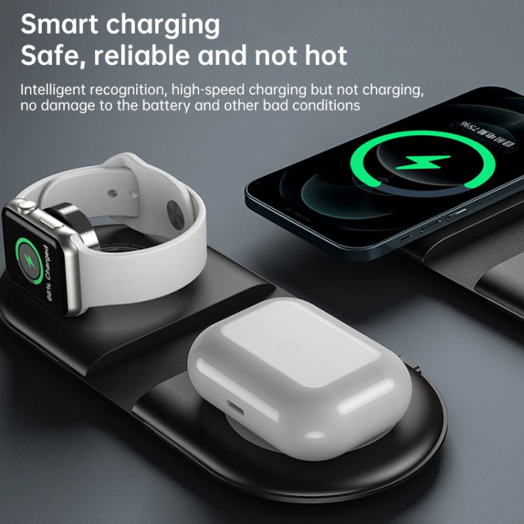WS39A 15W Foldable Dual Wireless Charger Base for Mobile Phones & Apple Watches & AirPods